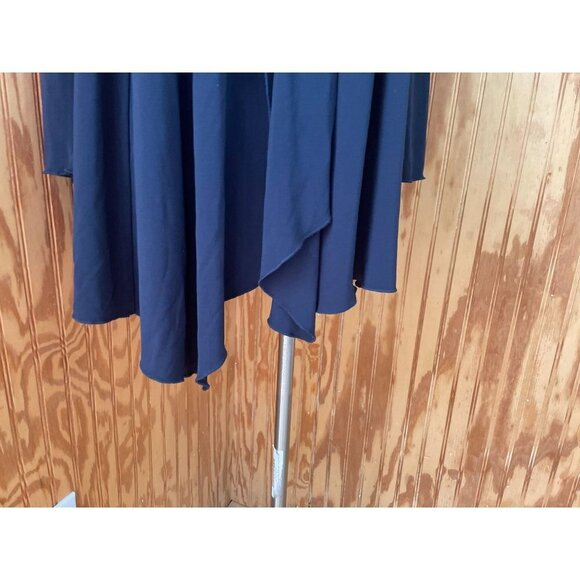 Cabi Waterfall Shawl Cardigan Open Front Long Sleeve Navy Blue Knit Size S - Picture 5 of 10